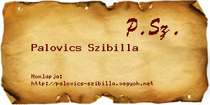 Palovics Szibilla névjegykártya